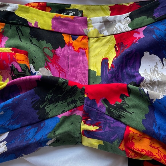 Kate Spade Saturday Abstract Colour Splatter Tapered Leg Pants Size 10 - Picture 13 of 16